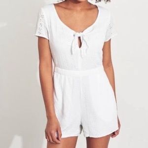 White Hollister Keyhole Romper